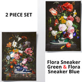 2 PIECE SET - Flora Sneaker Blue x Flora Sneaker Green