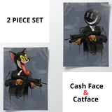 2 PIECE SET - Catface x Cash Face